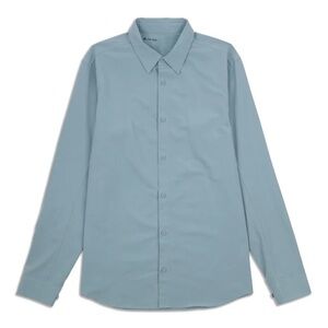 NWOT Mens Lululemon New Venture Slim-Fit Long-Sleeve Shirt in Chambray, Size XXL